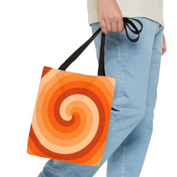 Tangerine Rush Spiral Tote Bag - Image 3