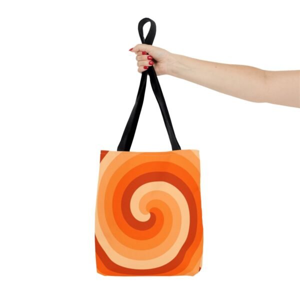 Tangerine Rush Spiral Tote Bag - Image 4
