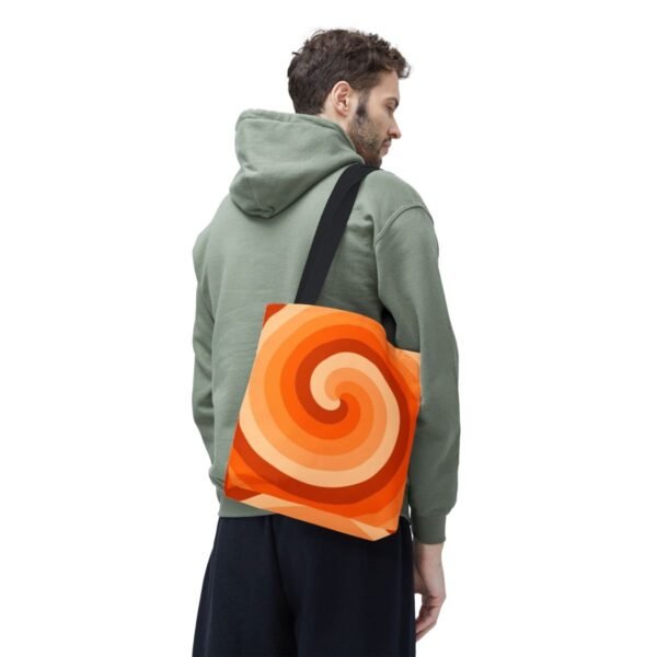 Tangerine Rush Spiral Tote Bag - Image 6