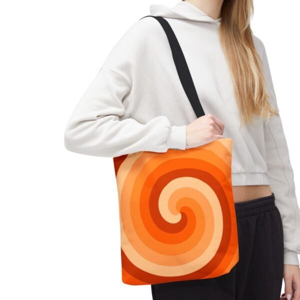 Tangerine Rush Spiral Tote Bag - Image 7