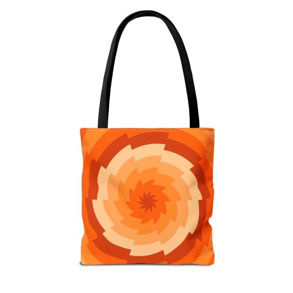 Tangerine Rush Vortex Tote Bag