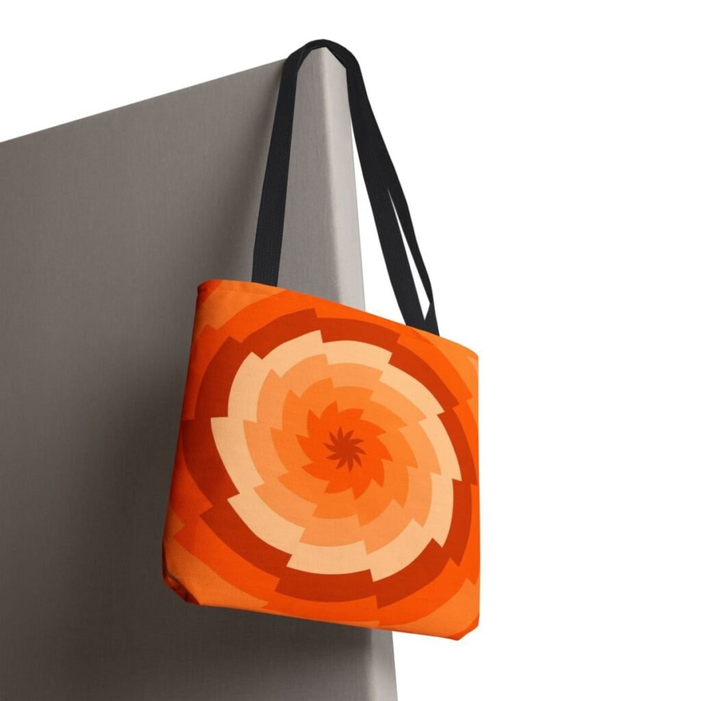 Tangerine Rush Vortex Tote Bag