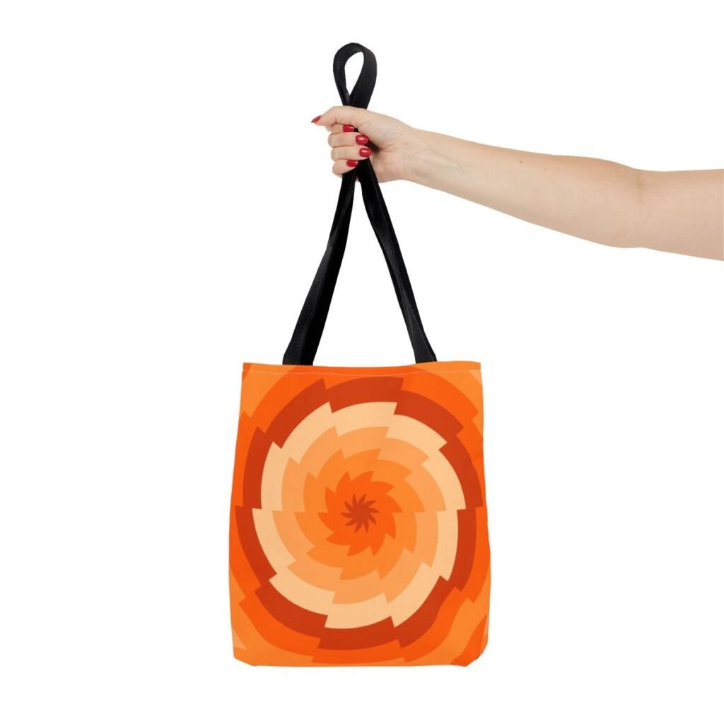 Tangerine Rush Vortex Tote Bag