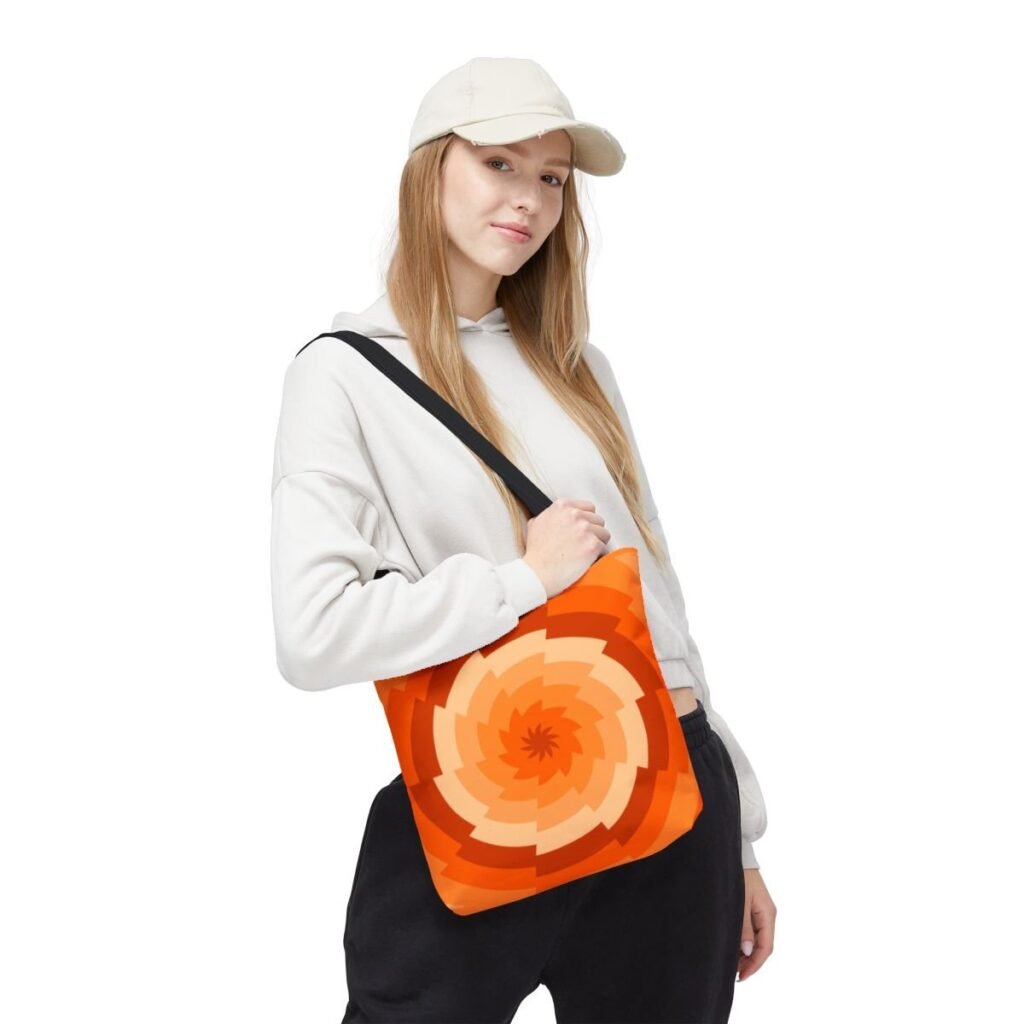 Tangerine Rush Vortex Tote Bag