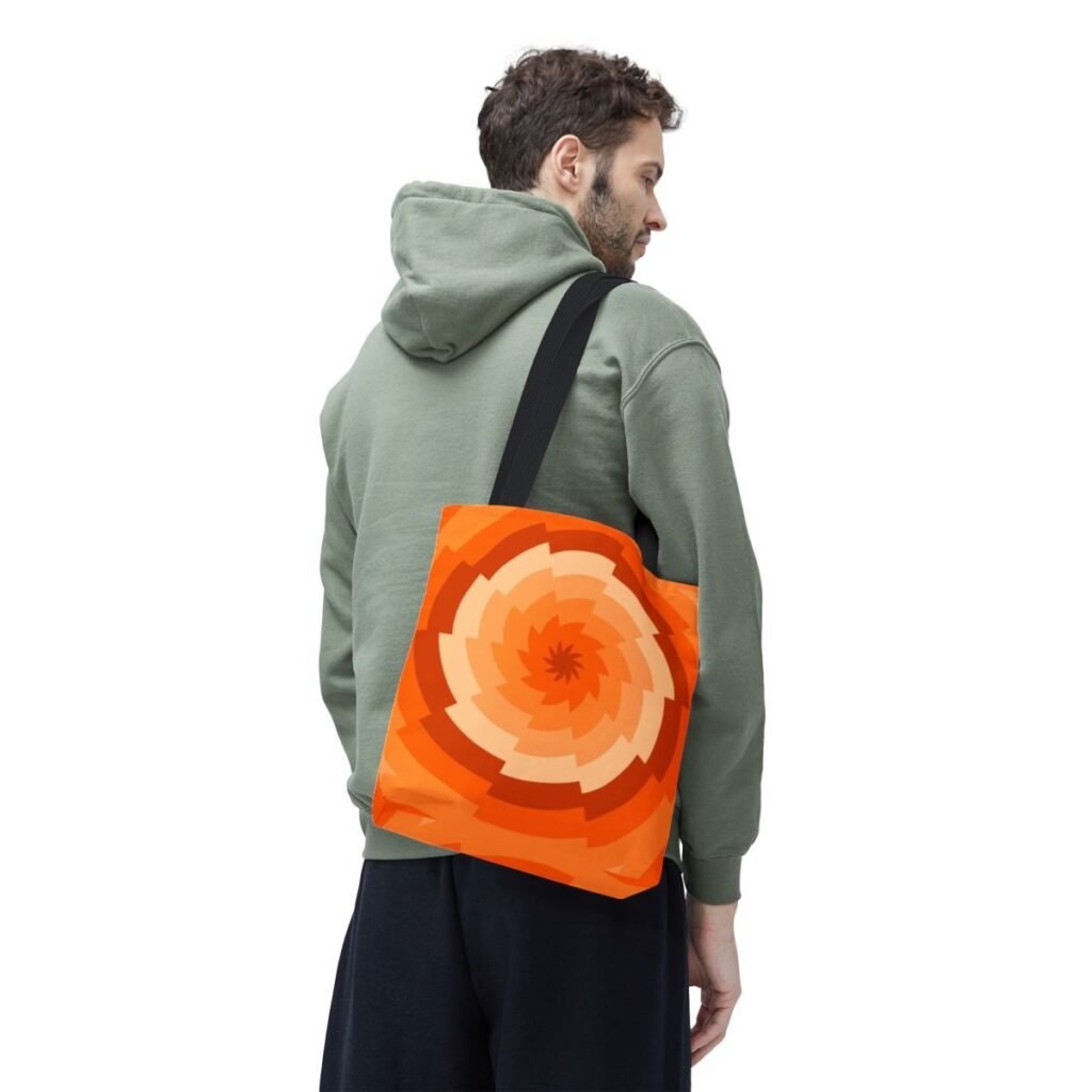Tangerine Rush Vortex Tote Bag