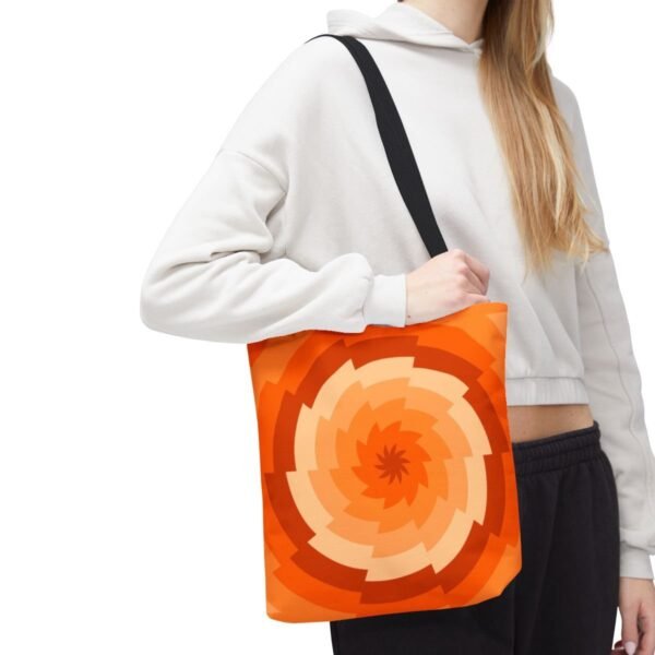 Tangerine Rush Vortex Tote Bag - Image 7