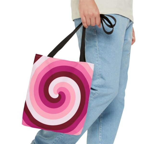 Velvet Rose Spiral Tote Bag - Image 3