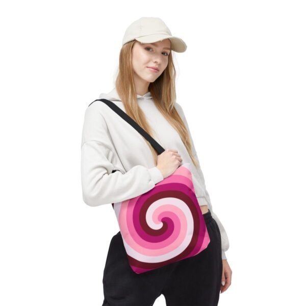 Velvet Rose Spiral Tote Bag - Image 5