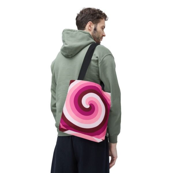 Velvet Rose Spiral Tote Bag - Image 6