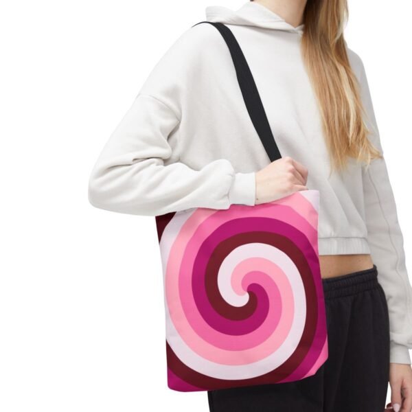Velvet Rose Spiral Tote Bag - Image 7