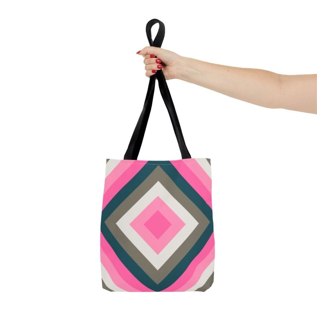 Vintage Rose Diamond Tote Bag