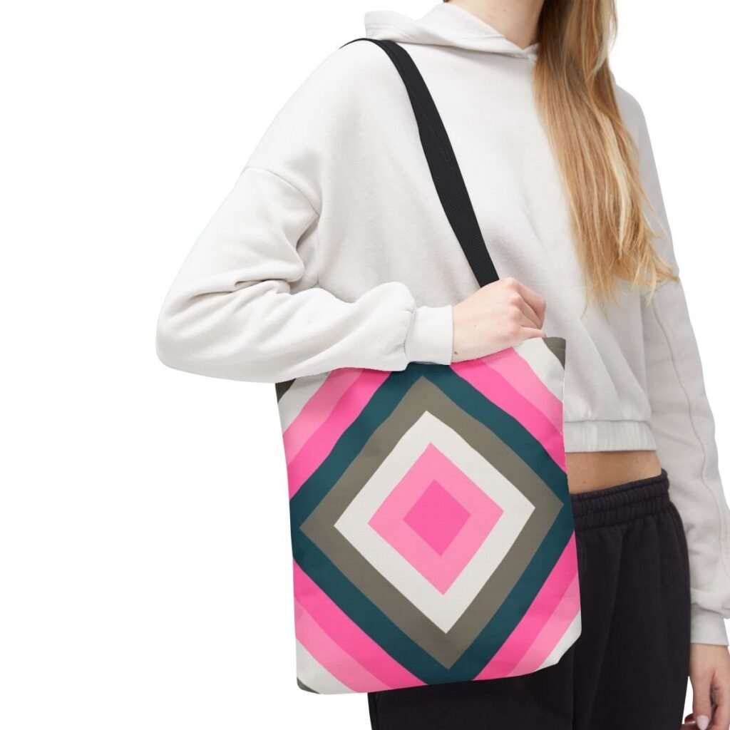Vintage Rose Diamond Tote Bag