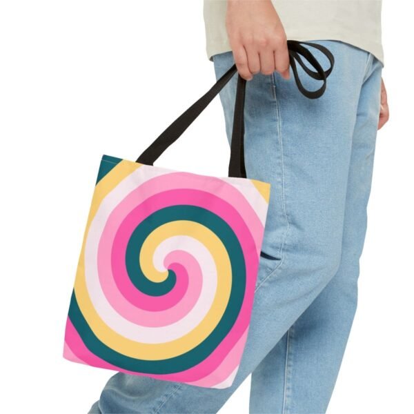 Warm Honey Spiral Tote Bag - Image 3