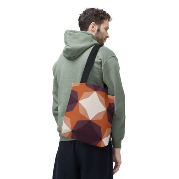 Wine Cellar Diamond Motif Tote Bag - Image 6