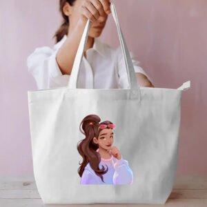 Stylish Girl Pony Tail Everyday Large Tote Bag