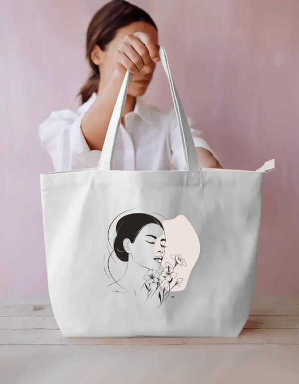 Girl Silhouette 2 Everyday Large Tote Bag