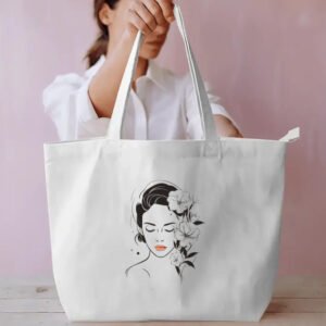Girl Silhouette 6 Everyday Large Tote Bag