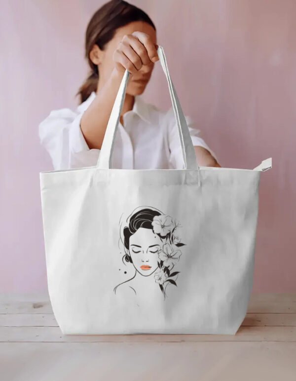 Girl Silhouette 6 Everyday Large Tote Bag