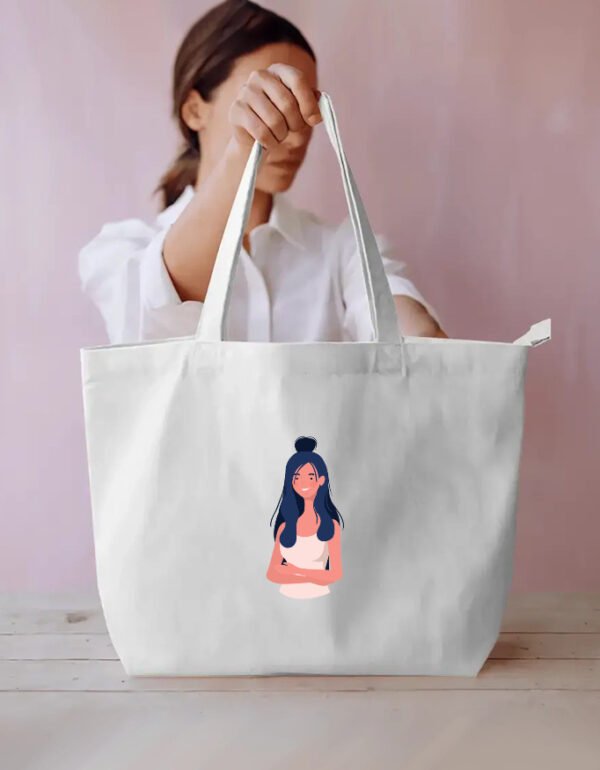 Young Woman Everyday Large Tote Bag