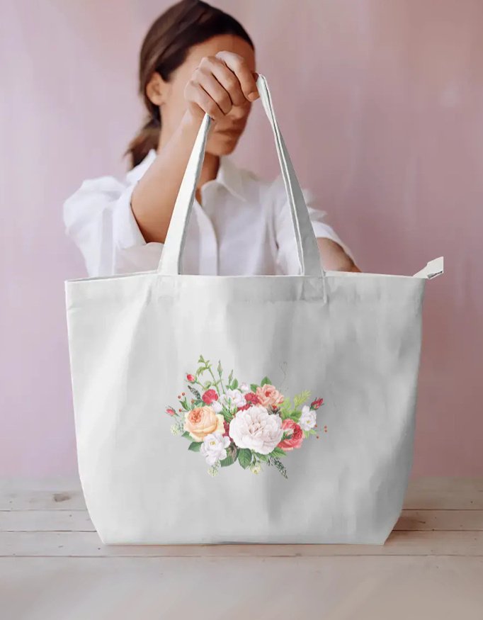 Floral2 Everyday Large Tote Bag - Image 3