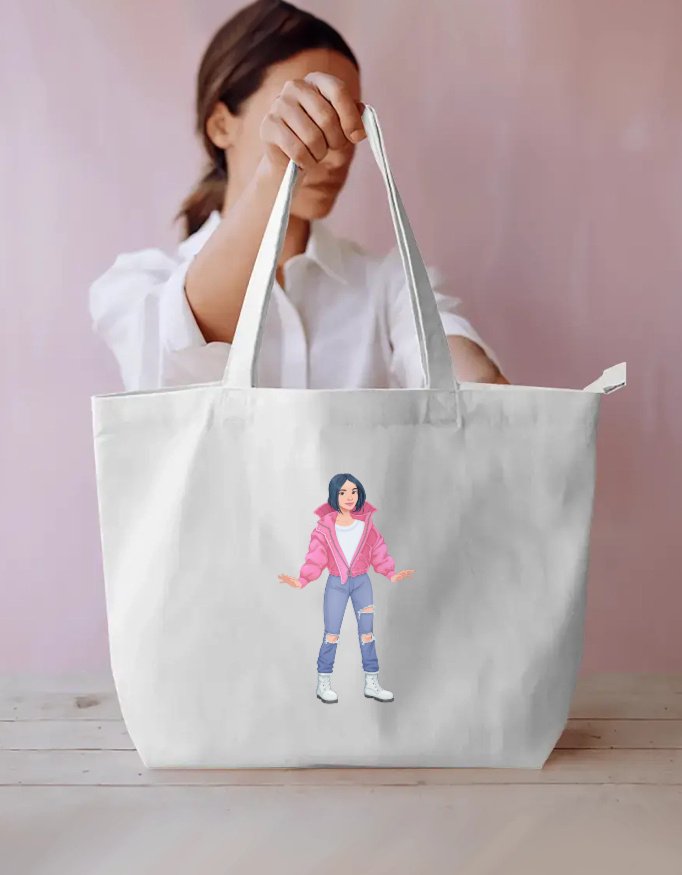 Fashion Girl 6 Everyday Large Tote Bag - Image 3