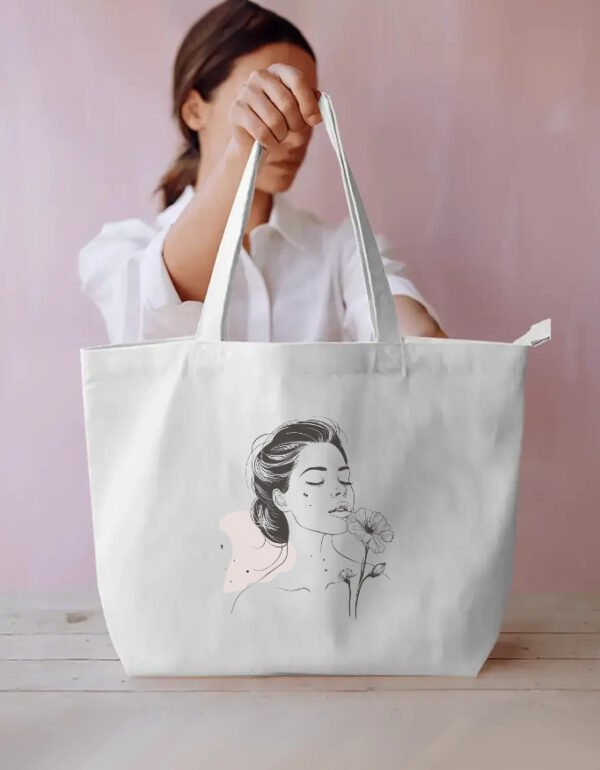Girl Silhouette 1 Everyday Large Tote Bag - Image 2