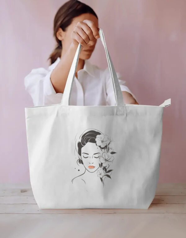 Girl Silhouette 6 Everyday Large Tote Bag - Image 2