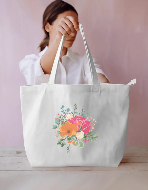 Floral Bouqet Everyday Large Tote Bag - Image 2