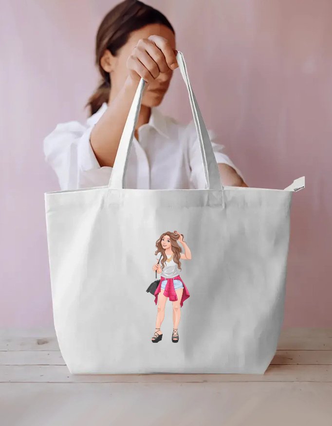 Fashion Girl 1 Everyday Large Tote Bag - Image 3