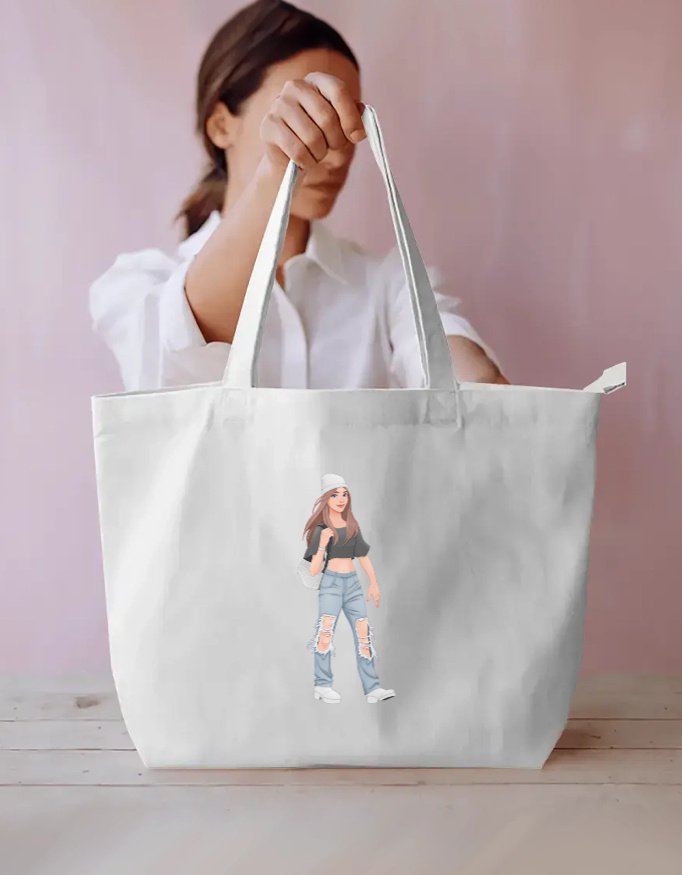 Fashion Girl 4 Everyday Large Tote Bag - Image 3