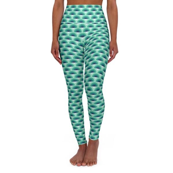Aurora Mist Peacock Feather Gym Leggings