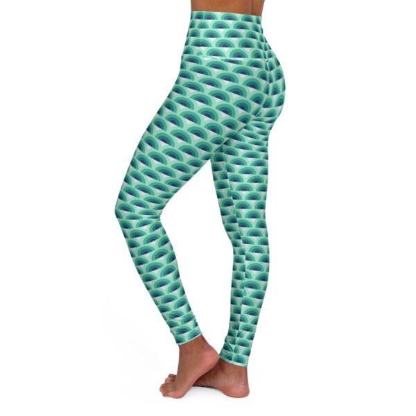 Aurora Mist Peacock Feather Gym Leggings - Image 3