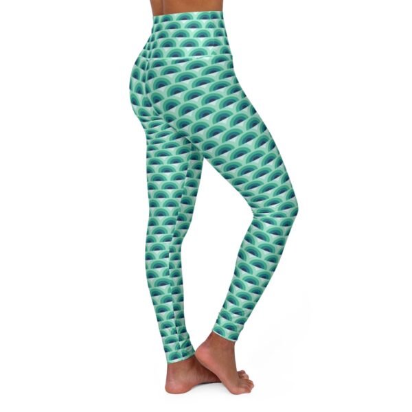 Aurora Mist Peacock Feather Gym Leggings - Image 4