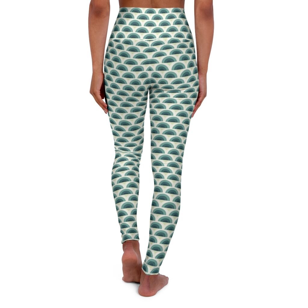 Deep Lake Peacock Feather Gym Leggings