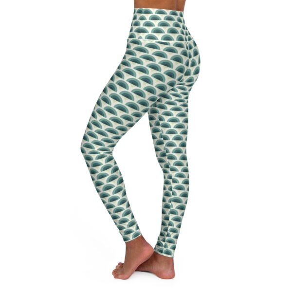Deep Lake Peacock Feather Gym Leggings - Image 3
