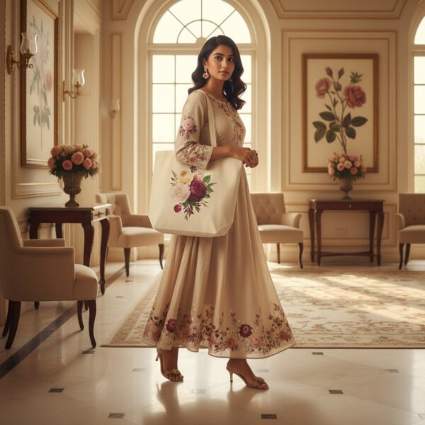 Floral Everyday Large Tote Bag - Image 3