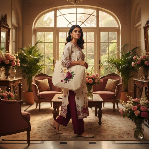 Floral Everyday Large Tote Bag - Image 2