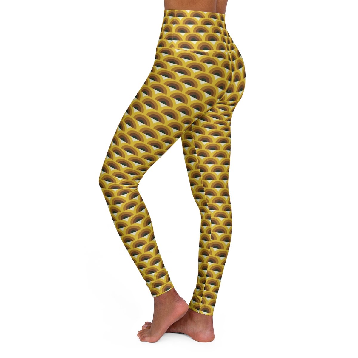 Forest Bark Peacock Gym Leggings - Image 3