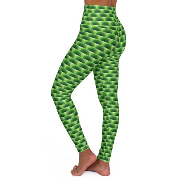 Fresh Sprout Peacock Feather Gym Leggings - Image 3
