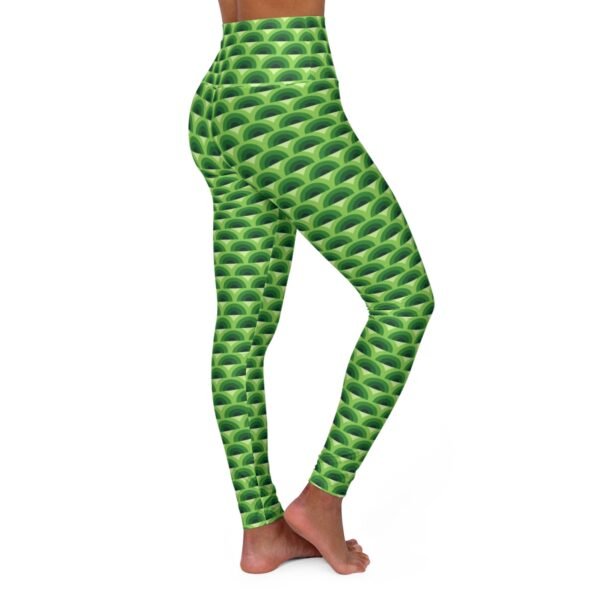 Fresh Sprout Peacock Feather Gym Leggings - Image 4