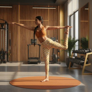 Amber Flame Peacock Gym Leggings