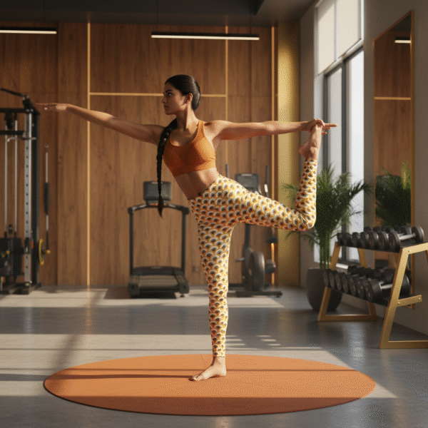 Amber Flame Peacock Gym Leggings