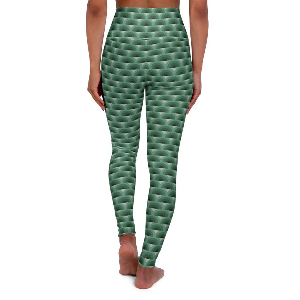 Misty Forest Peacock Feather Gym Leggings