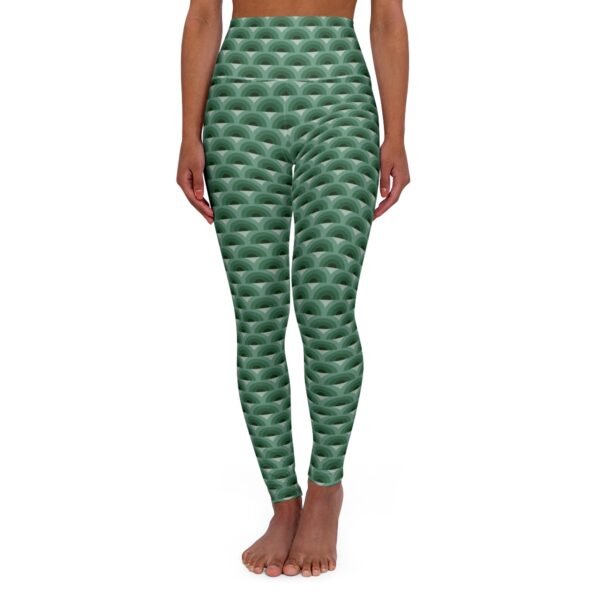 Misty Forest Peacock Feather Gym Leggings