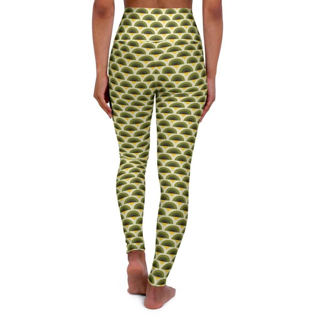 Oak Bark Peacock Feather Gym Leggings