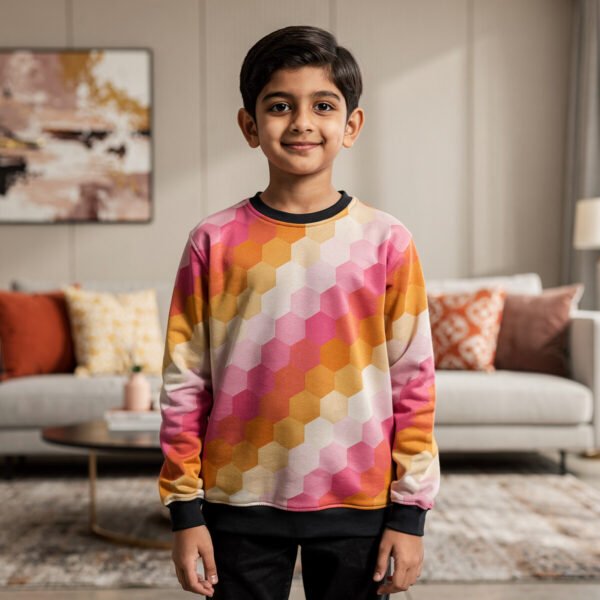 Peachy Sunset DGH Kids Sweat Shirt - Image 1
