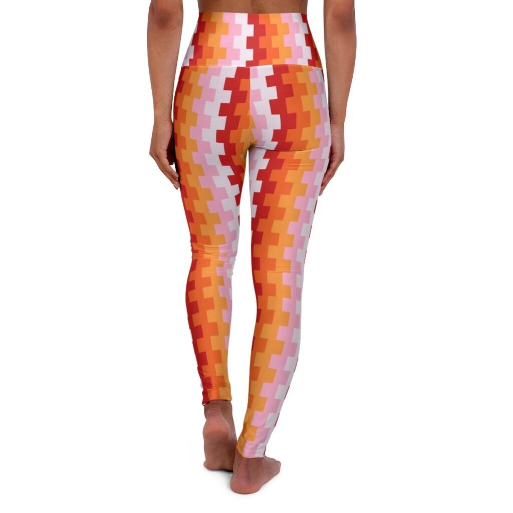 Cherry Bloom Ripple Block Gym Leggings