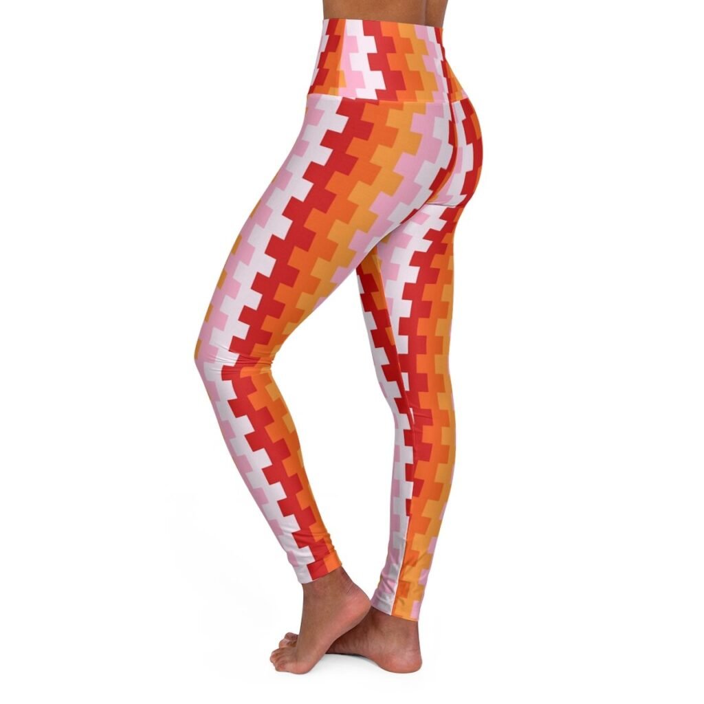 Cherry Bloom Ripple Block Gym Leggings