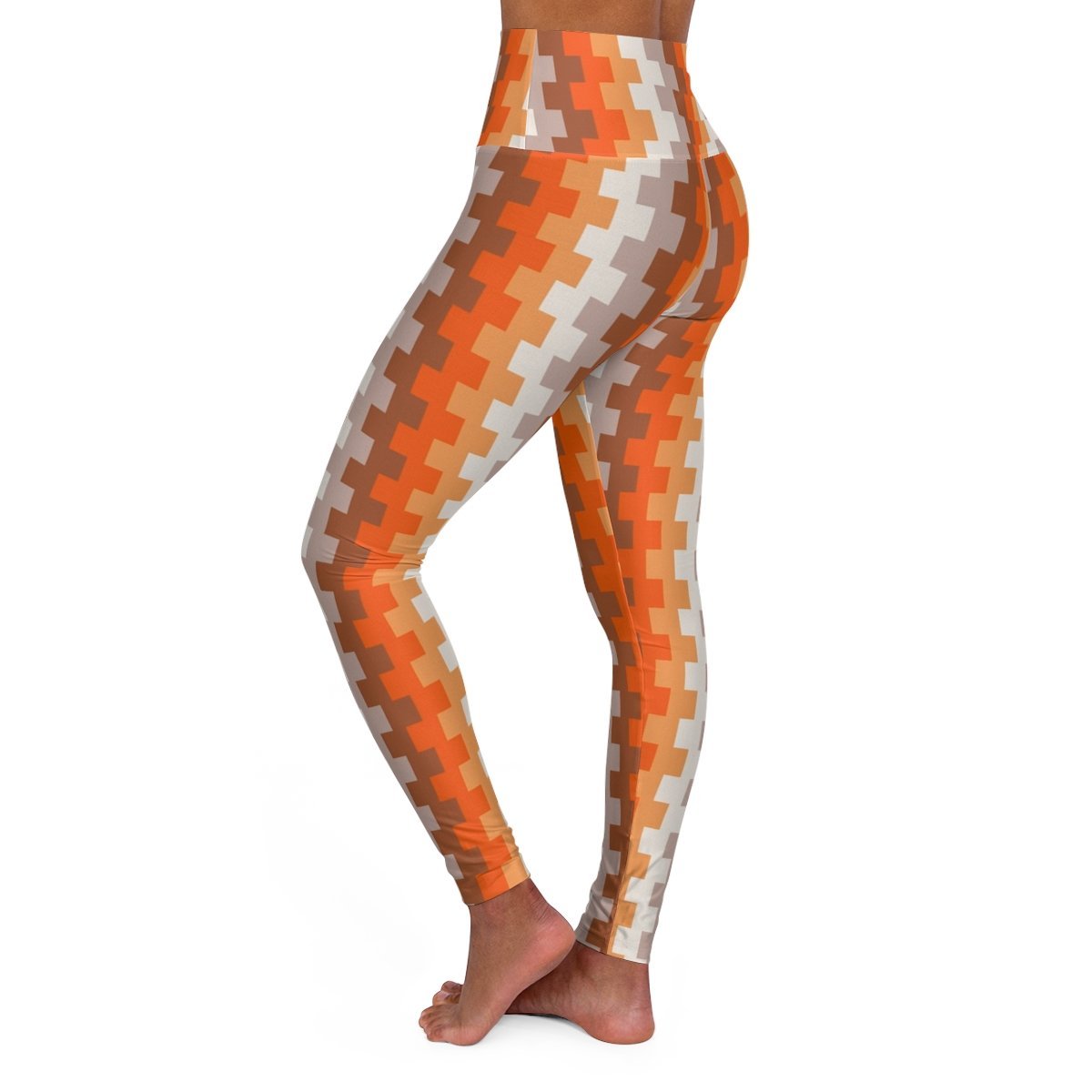Cinnamon Dusk Ripple Block Gym Leggings - Image 4