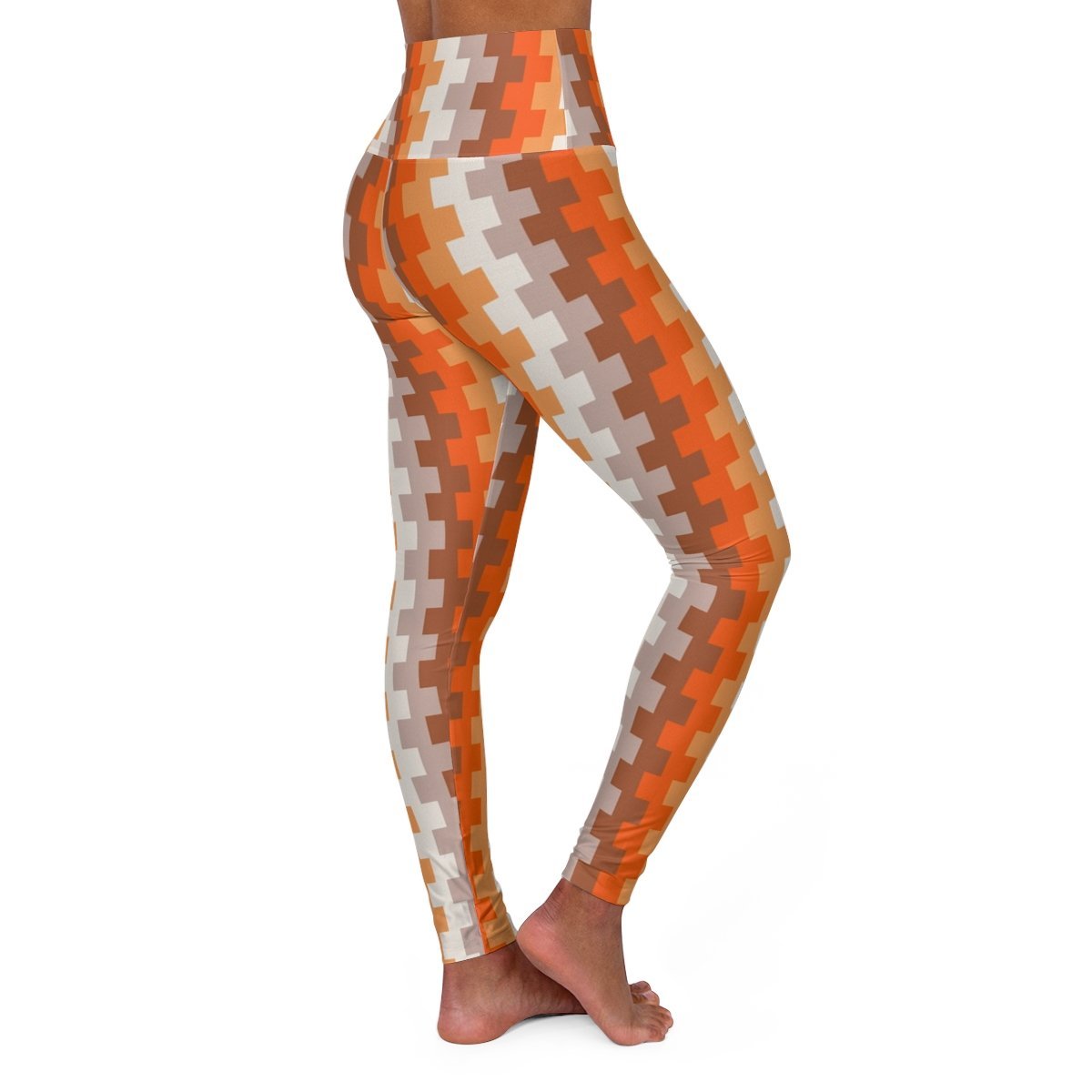 Cinnamon Dusk Ripple Block Gym Leggings - Image 3